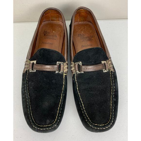 Men Allen Edmonds Pasadena USA leather suede buckle driver loafers dress shoes main image 6